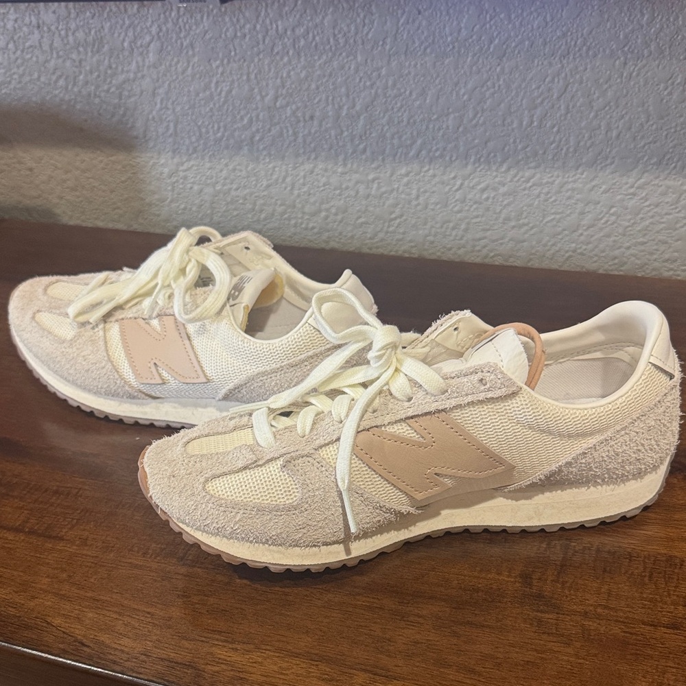 New Balance Women's Beige and Cream Sneakers